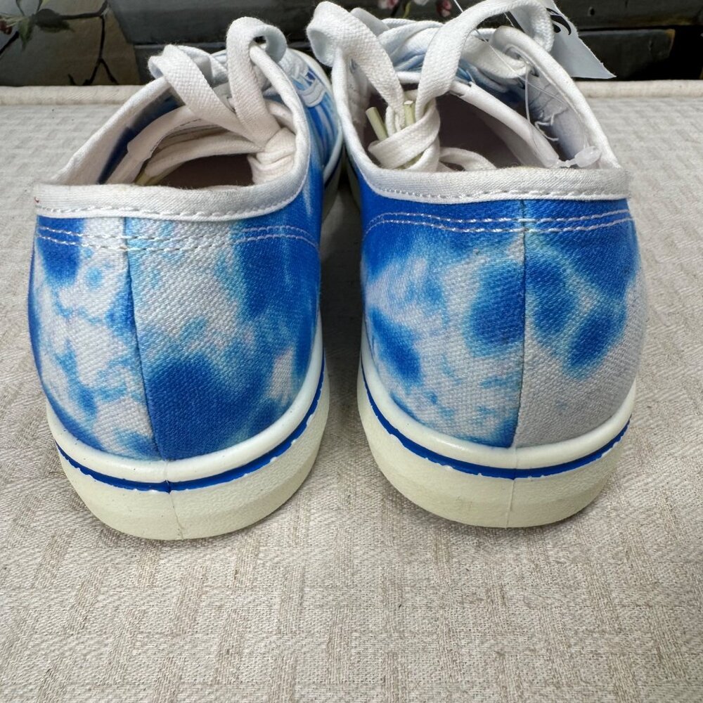 KEEN  Womens Size 8.5 Blue & White Elsa Lite Tie-Dye Canvas Tennis Sneakers - Picture 3 of 7